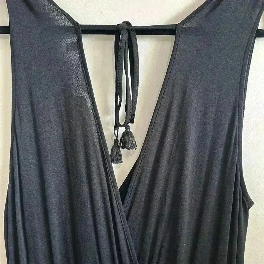 BNWT La Vie en Rose aqua crossover jumpsuit size L in Black - Picture 7 of 7